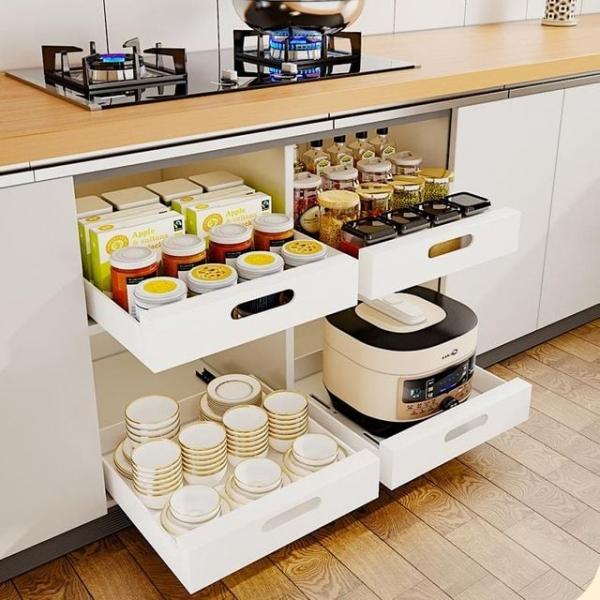 키밍 슬라이딩 수납 트레이 선반 정리 주방 정리대