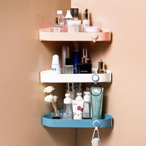키밍 욕실 다용도 코너 선반 부착식 주방 정리대