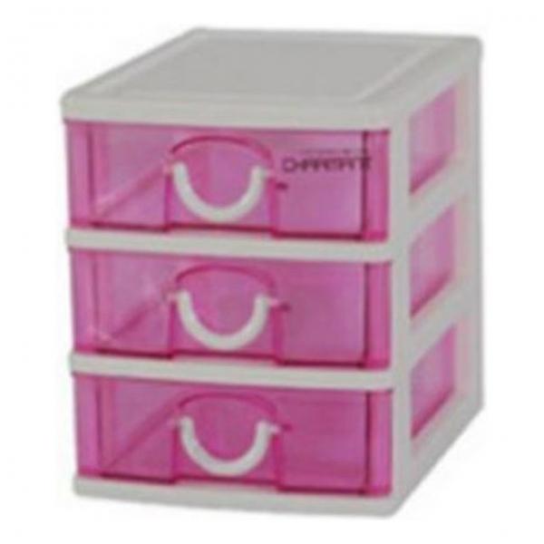 해피 서랍장3단(핑크)
