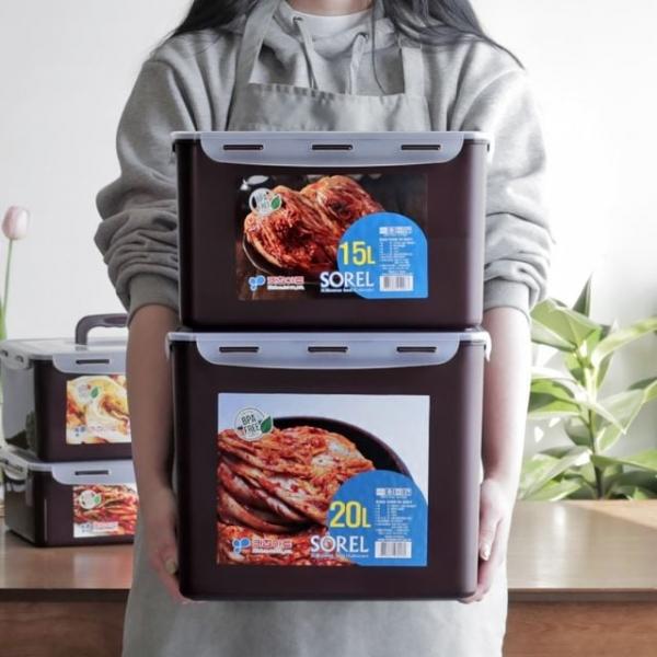 맛있는 김치보관 밀폐용기 김치통 15L 20L