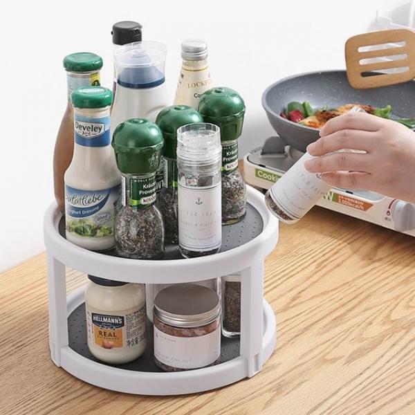 2단 양념통정리 회전트레이