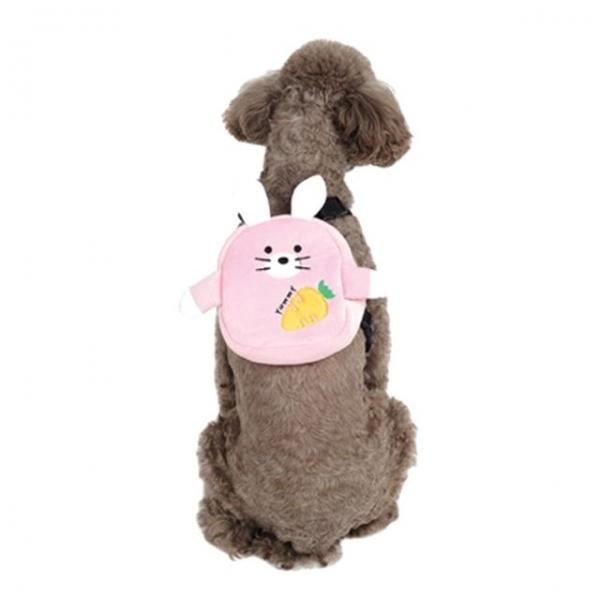 강아지 토끼 하네스 백팩 애견 가슴줄 L-XL 1P