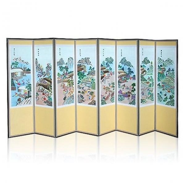 자수 경작도 8폭
