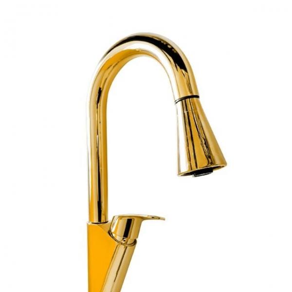 골드 7000 거위목 파이프 주방 원홀 수도꼭지