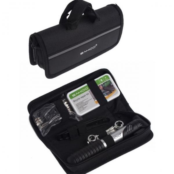 공구 정비 휴대용 자전거 상비 수리 세트 바이크 펌프