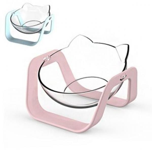 강아지 밥그릇 투명 1구 애견 반려 동물 식기