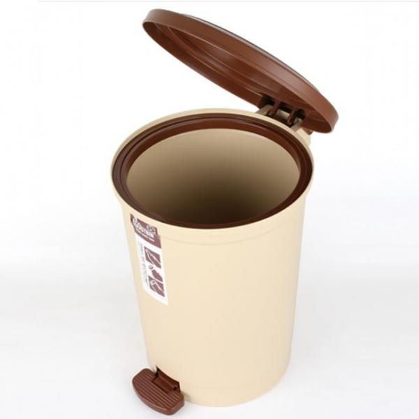 M원형 페달휴지통 (소)8L 무소음페 W