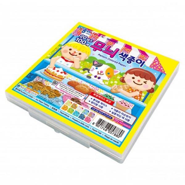 종이나라 6000 무늬색종이(케이스)20색100매