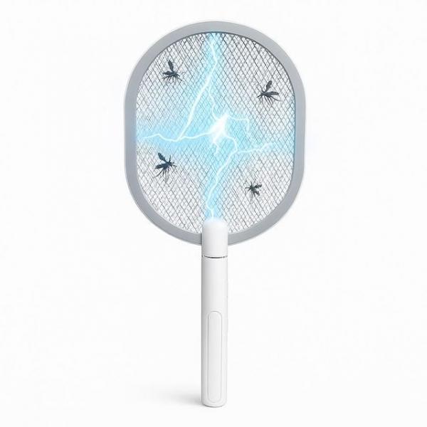 해충킬러 이지 전기모기채 충전식 해충퇴치 라켓 강력 LED 배터리포함