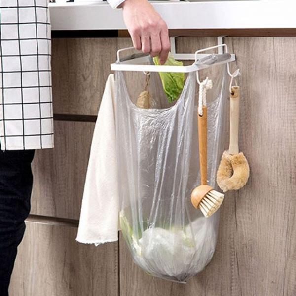 주방용품 메탈 비닐봉투 거치대 다용도 봉지 걸이