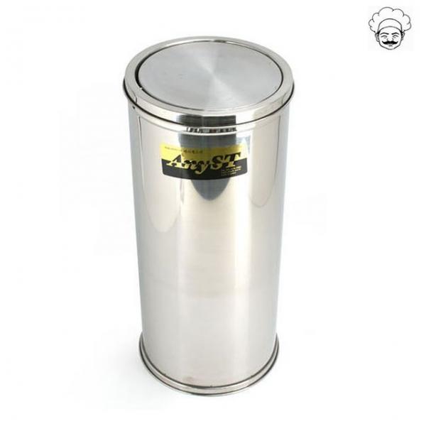 야외용 스텐 원형휴지통 뱅뱅이쓰레기통(특대) 49L