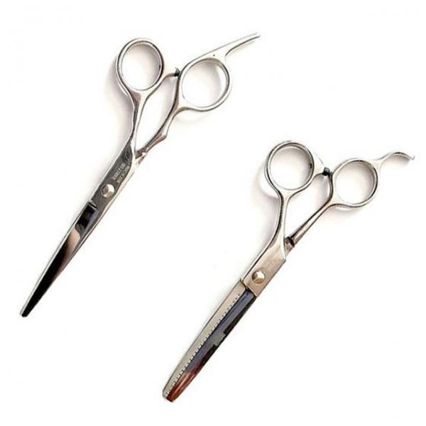 가정용 미용가위 2종 1P 숯가위 커팅용 이발 가위