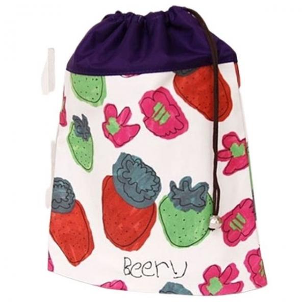 알록달록 딸기 도시락 주머니 소풍도시락 도시락용기 고급도시락 예쁜도시락 도시락통