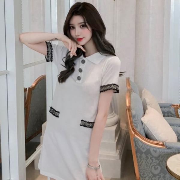 큐티원피스 봄원피스 카라 숏원피스 하객룩