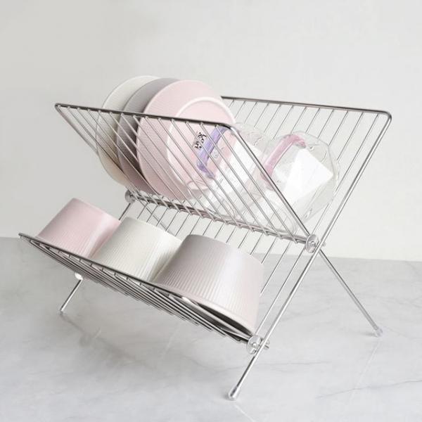 튼튼한 스텐 2단 그릇 건조대 주방 싱크대