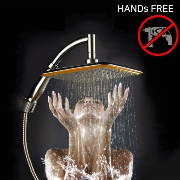 핸즈프리 수압UP 사각해바라기샤워헤드(대) 간편교체