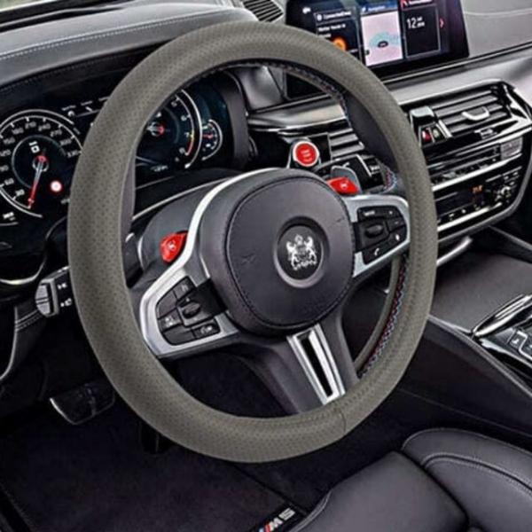 소가죽 타공 핸들커버 차량 운전대 커버 370-380