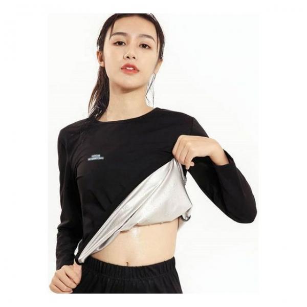 긴팔 안감 땀복 코팅 단시간 운동효과 스포츠 티셔츠