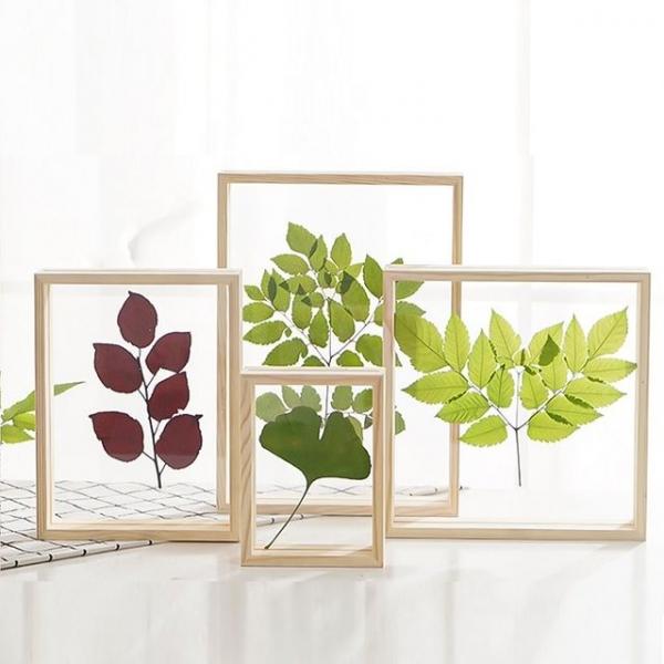 탁상용 아크릴 액자 투명 압화 원목프레임