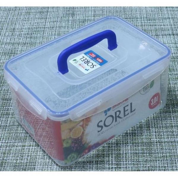 밀폐 용기 뚜껑 손잡이 반찬통 찬기 냉장고 보관통 3L