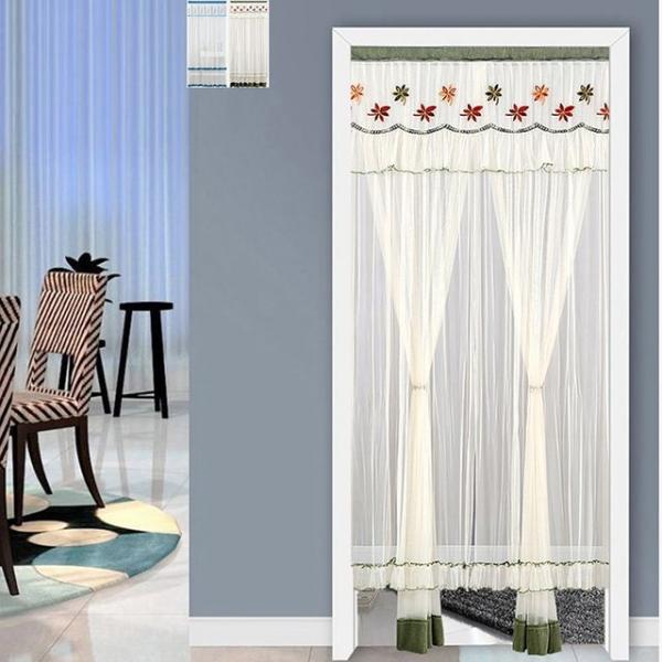 레이스 문가리개 커튼 방문 주방 가림막 120x210cm