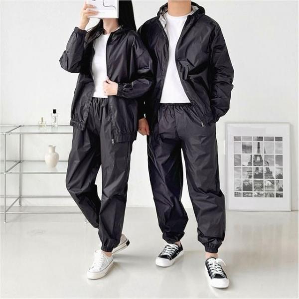 홈트 땀복 후드집업 조거바지 세트 남녀공용 트레이닝복