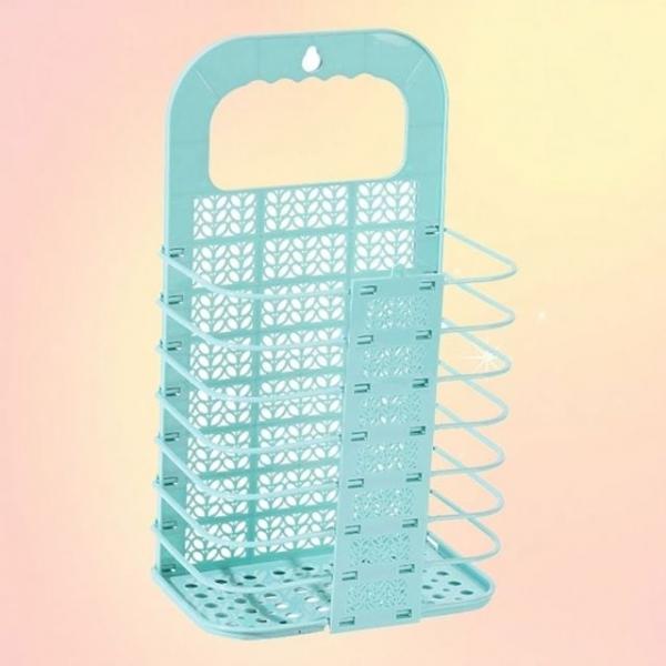 벽걸이형 접이식 빨래바구니 홀딩박스 공간활용