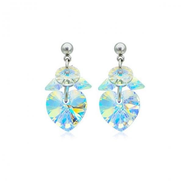 에이비 하트 오스트리아 크리스탈 드롭 써지컬 귀걸이 250903