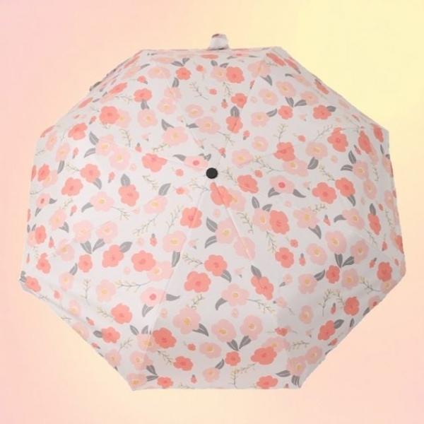 우산 양산 겸용 초경량 꽃무늬 자외선차단 3단 자동