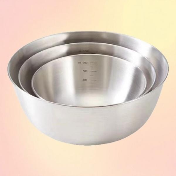 스텐 믹싱볼 3종세트 계량 바가지 세척 쌀씻기 주방