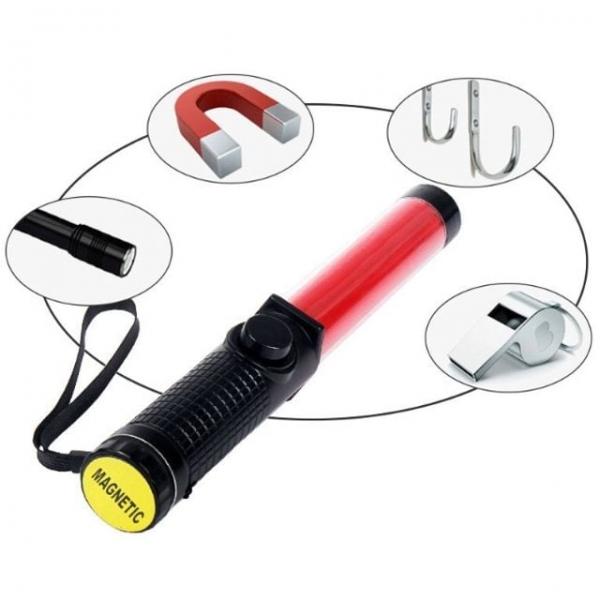 쿨샵 다용도 멀티 경광봉 LED전구 비상용 호루라기 손전등 신호봉