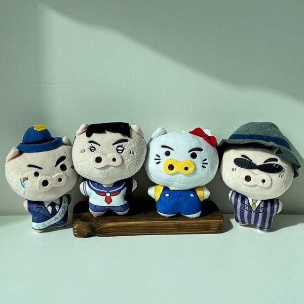 코믹피그즈키링 열쇠고리 가방장식 돼지인형 키홀더