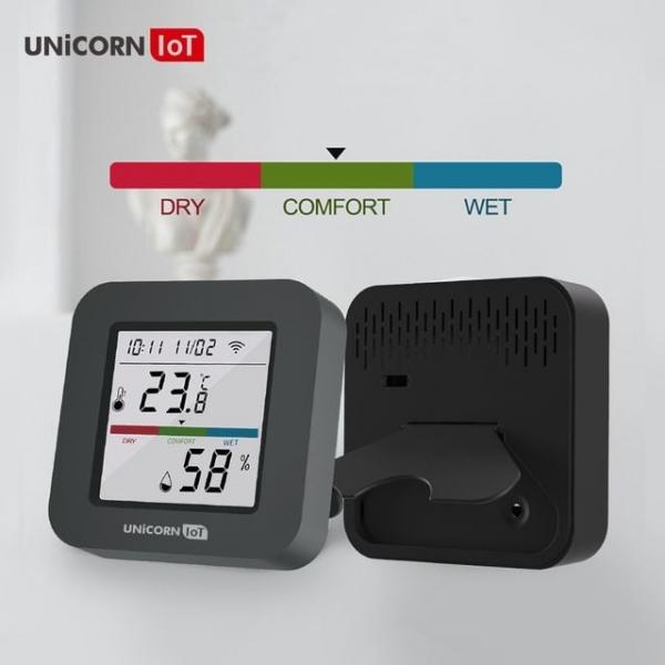 유니콘IOT 스마트 LCD온습도센서+만능IR리모컨 냉난방 에어컨 제어통합 WIFI방식 TS-HR11
