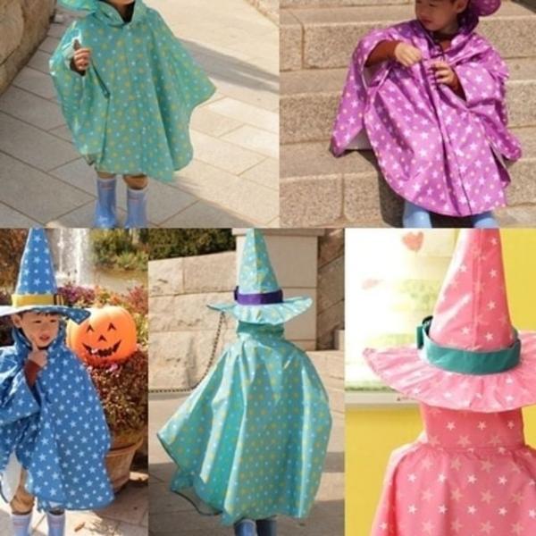다용도 레인코트 어린이 유아 우비 우의 판초 망토 마법사 4종