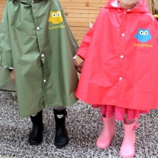 다용도 레인코트 어린이 유아 우비 우의 판초 망토 부엉이 2종