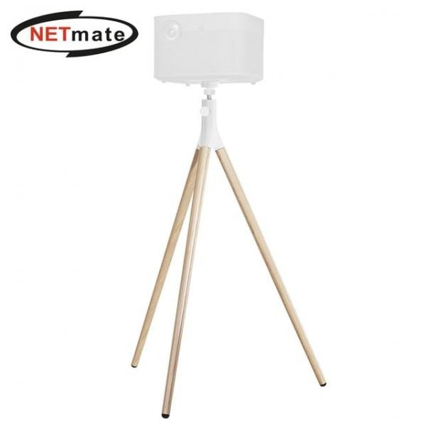 (Netmate) 프로젝터 원목 받침대 플로어 스탠드(최대 10Kg)