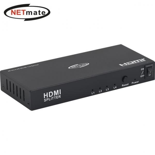 (Netmate) 4K UHD지원 HDMI 1대4 TV 모니터 분배기