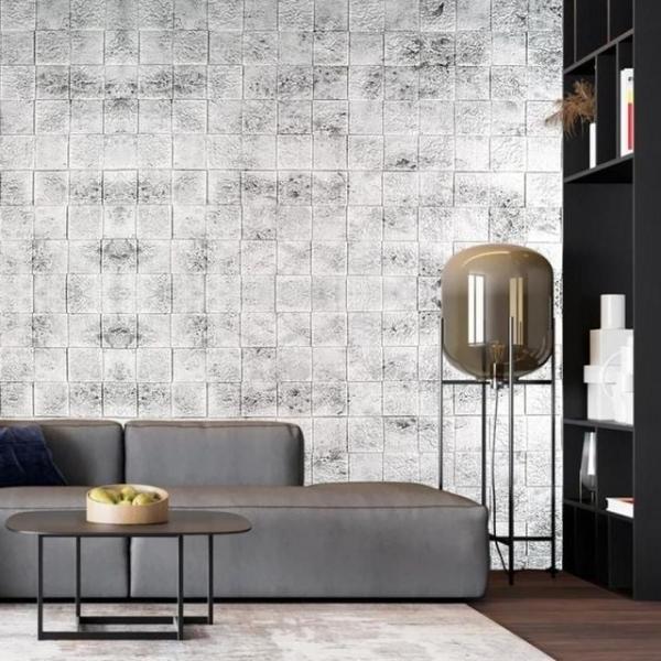 접착식 단열 벽지 폼블럭 10개 셀프 시공 진그레이