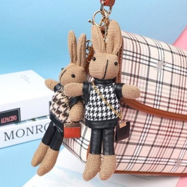 토끼 명품 귀여운 가방 자동차 차키 키링 블랙 키홀더