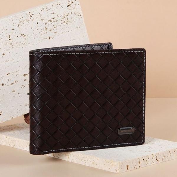 반지갑 위빙 지갑 슬림 학생 졸업 입학 선물 브라운