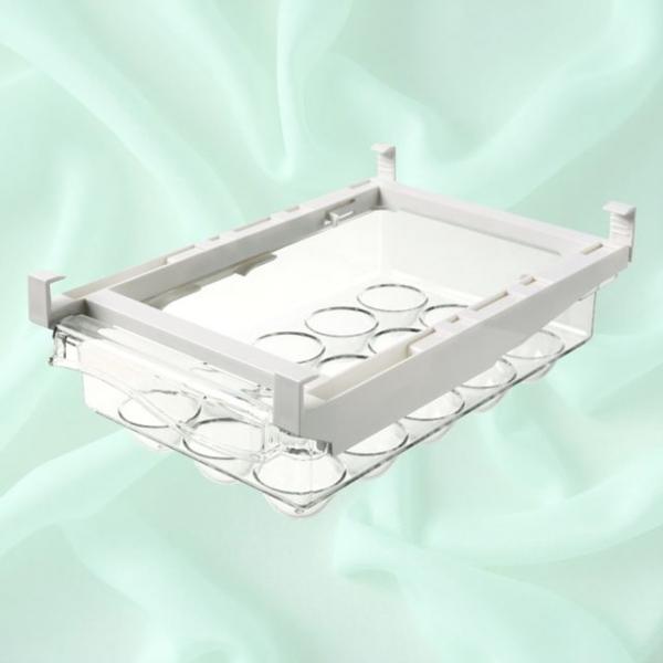 야채보관함 슬라이딩 에그키퍼 화이트 투명 트레이