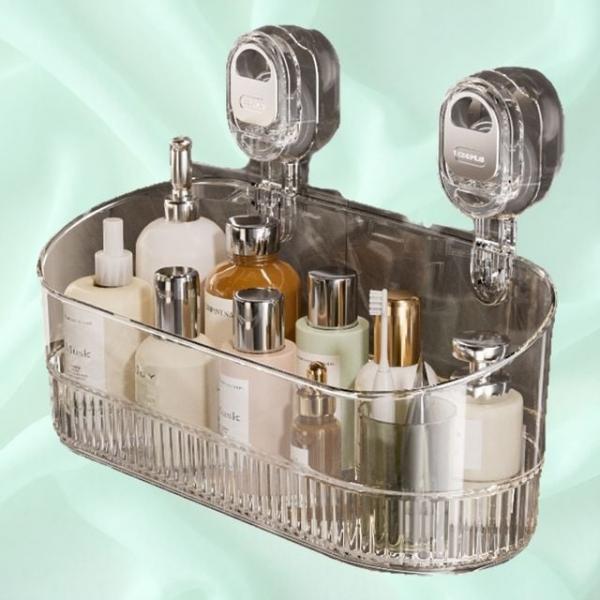 트레이 무타공 물빠짐 수납 욕실 접착 배수 수납함