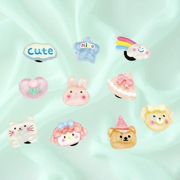 큐빅 하트 꽃 액세서리 보석 댜양한 투명 꾸미기