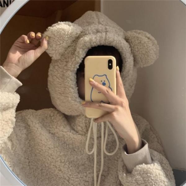 뽀글이 테디 후드티 4color 1004530