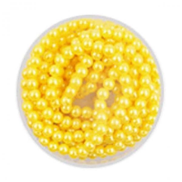 진주 노랑 10mm 목걸이만들기 구슬부자재 칼라진주