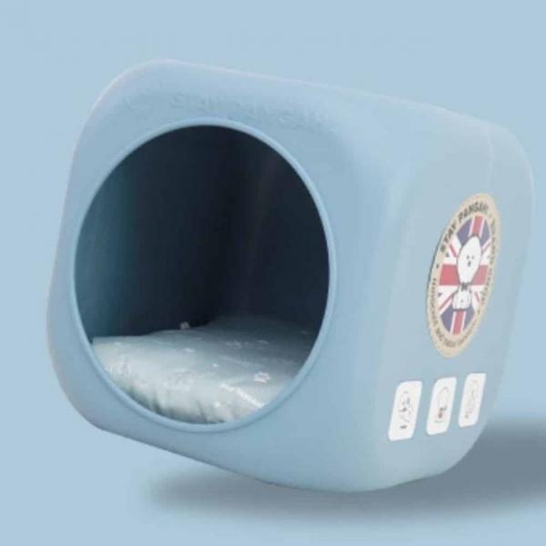 빵아 강아지하우스 파스텔블루 반려견쿠션 동물방석 반려동물방석