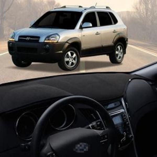 자동차 투싼 1세대 대시보드커버 미끄럼방지 블랙스티치 레드스티치 가죽 차량 난반사 눈부심 햇빛가리개