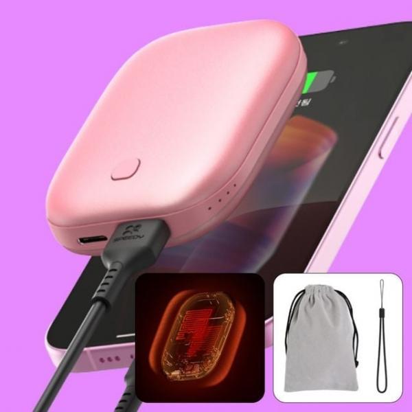 전자 핫팩 손날로 손난로 충전용 충전식 휴대용 C타입 보조배터리 5200mah