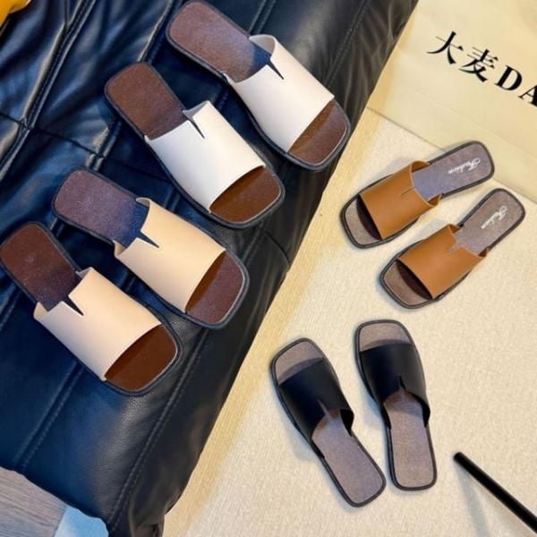 레더 슬리퍼 공용 여름 데일리 커플샌들