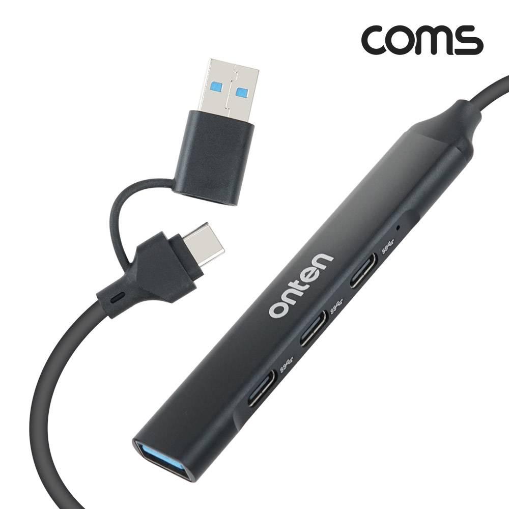 4 IN 2 꼬리물기 허브 4포트 USB Type C Gen1 USB 3.0